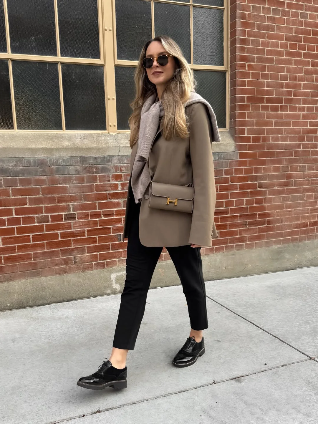 elegant fall office outfits 2026 Warm Taupe Layers for an Elevated Everyday Look