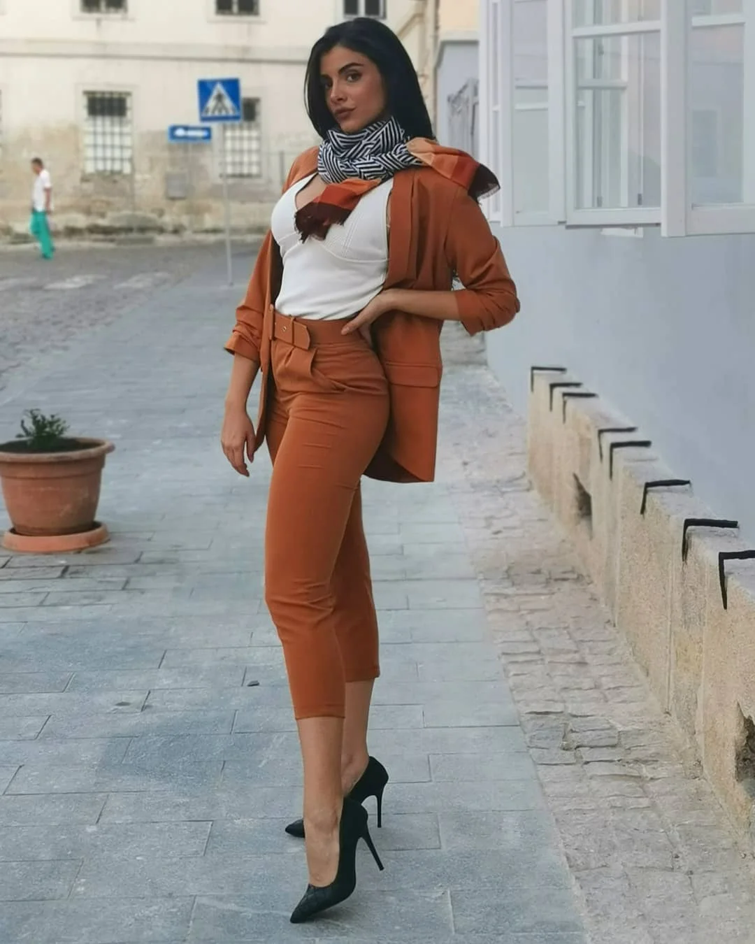 elegant fall office outfits 2026 Terracotta Tailoring That Brings Warmth to the Office
