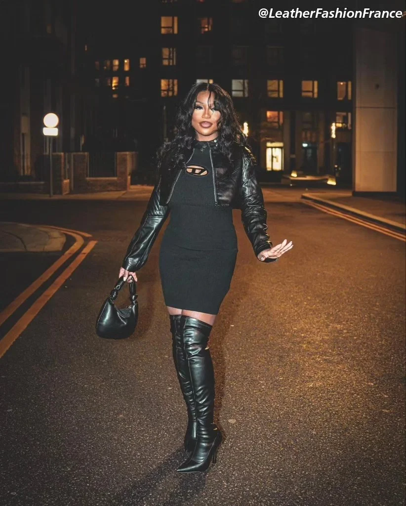 fall 2026 outfits for black women Head-to-Toe Black for an Elegant Night Out