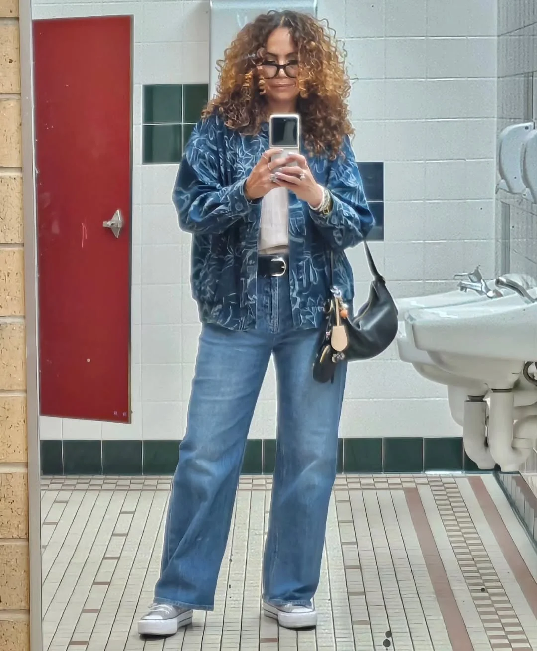 fall all denim outfits for women 2026 Printed Denim Jackets Make Casual Fall Looks Feel More Creative