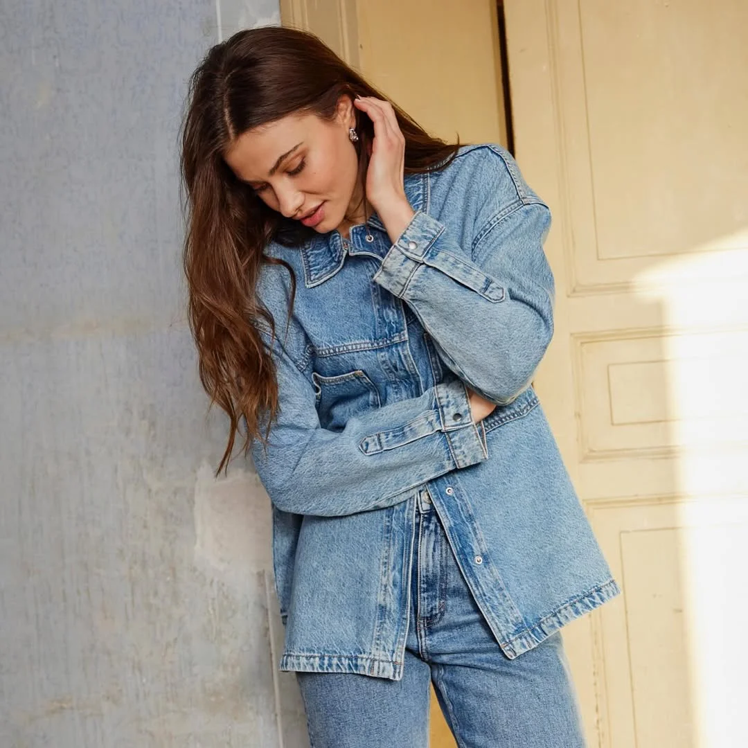 fall all denim outfits for women 2026 Matching Light Wash Denim Sets Never Really Go Out of Style
