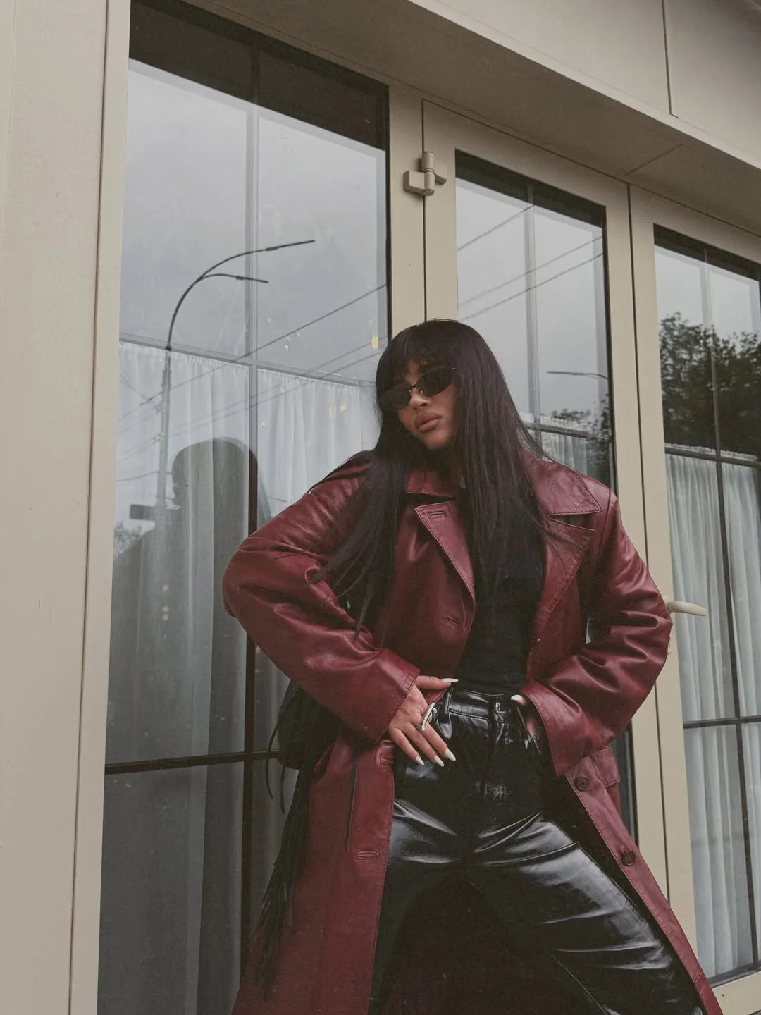 fall fashion for women over 40 Statement Burgundy Leather for Bold Autumn Style
