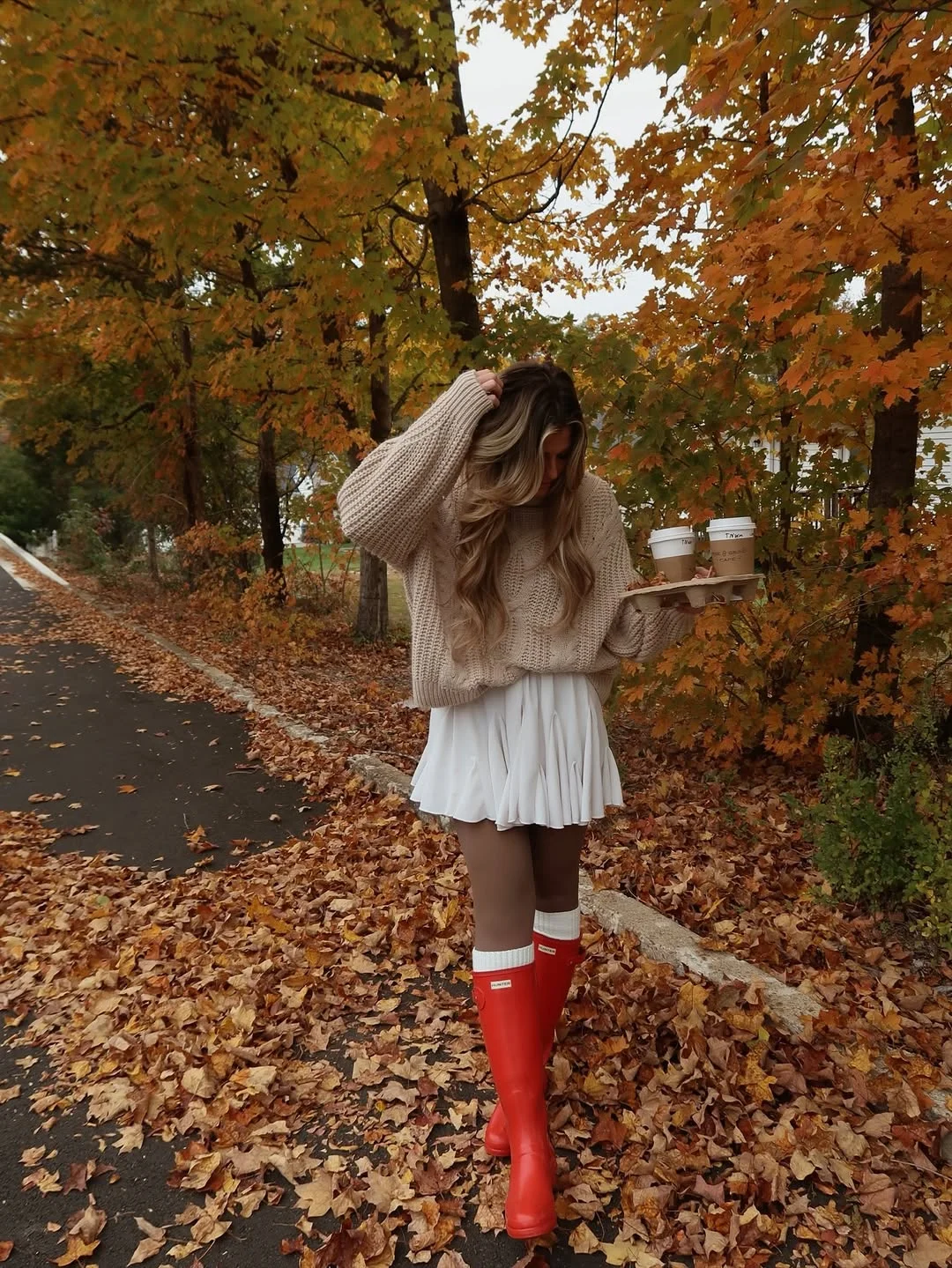 fall fashion outfits 2026 Chunky Knits Rain Boots and Soft Girl Autumn Styling