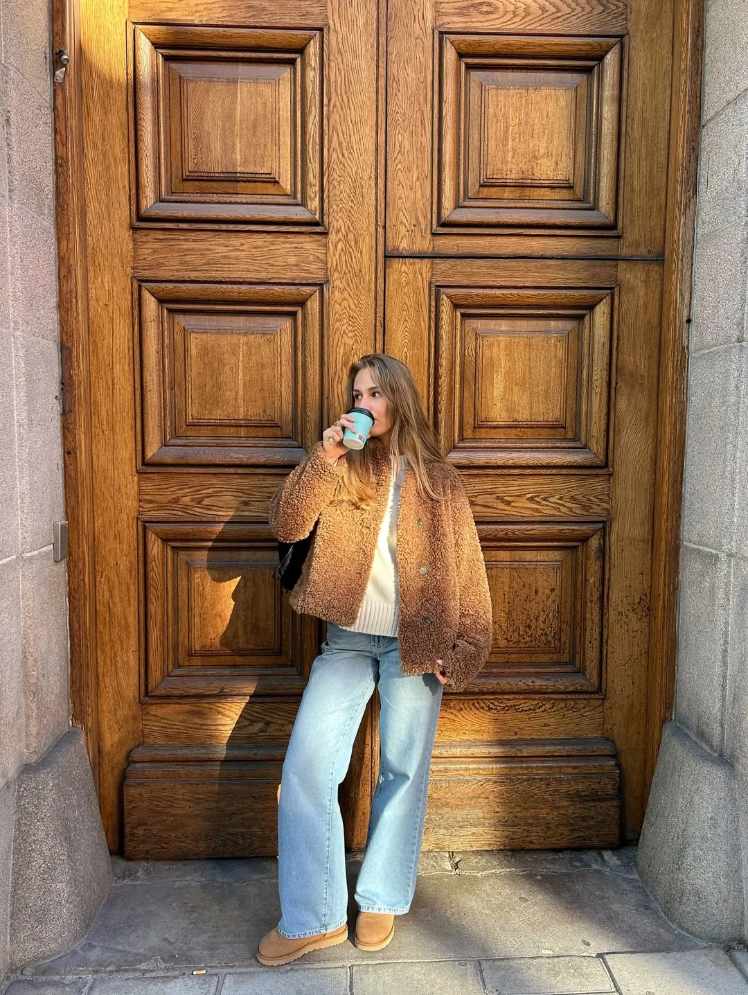 fall fashion outfits 2026 Soft Teddy Textures and Relaxed Weekend Denim
