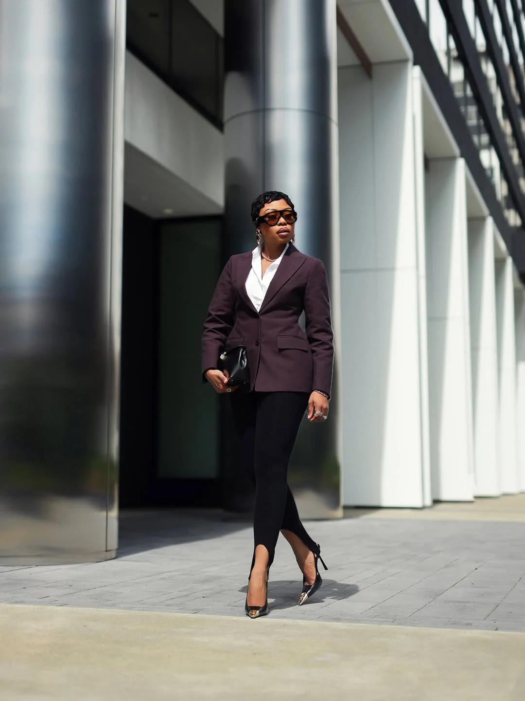 fall office outfits for women 2026 Tailored Plum Blazer for a Modern Professional Wardrobe