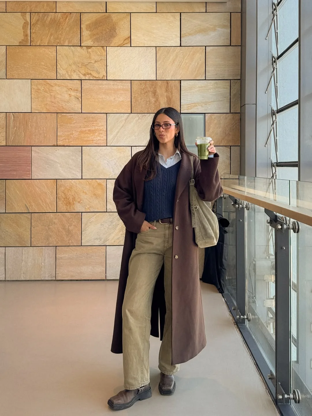 fall office outfits for women 2026 Relaxed Office Layers with Casual Jeans and a Long Coat