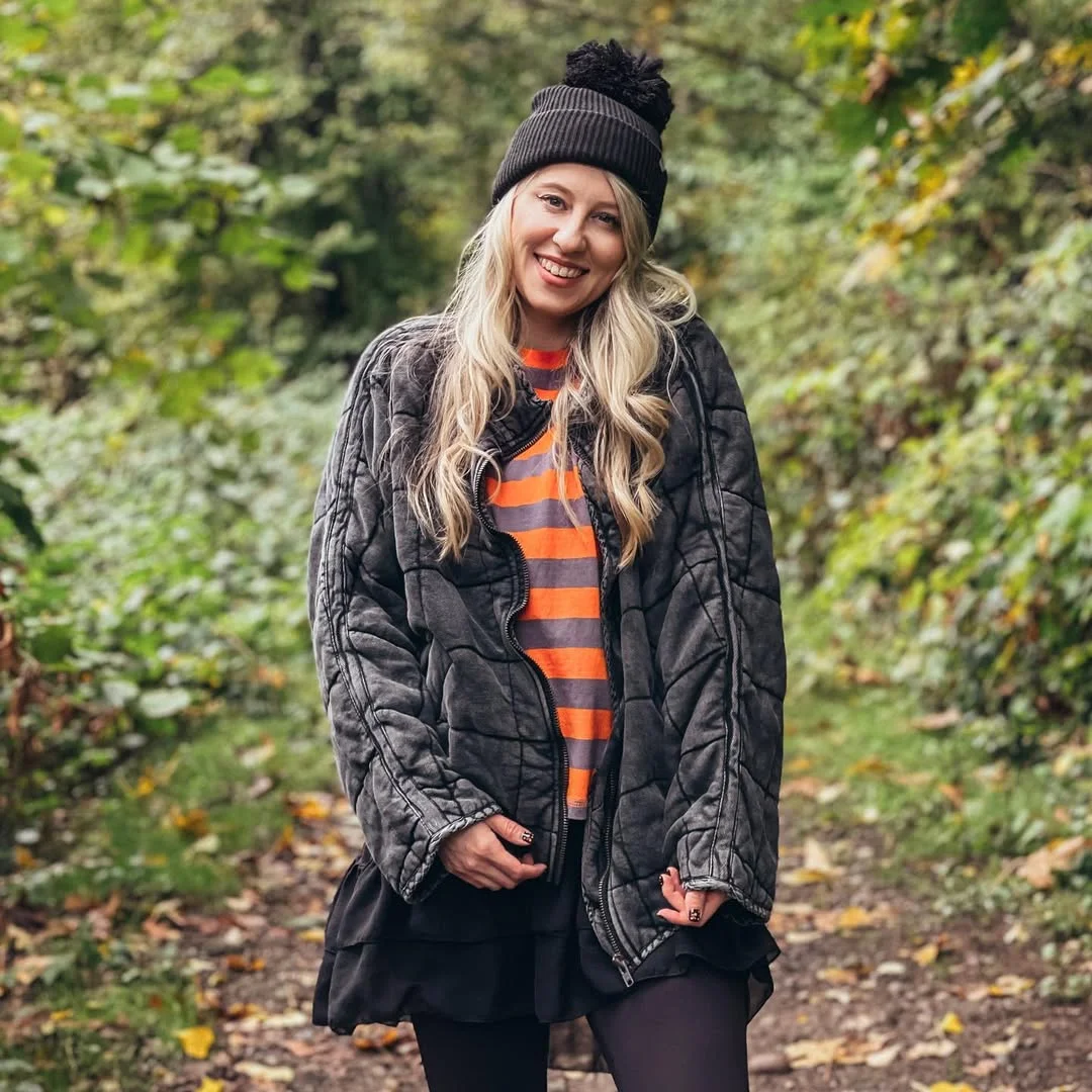 Fall outfits ideas 2026 Oversized Quilted Layers With Black Leggings Energy