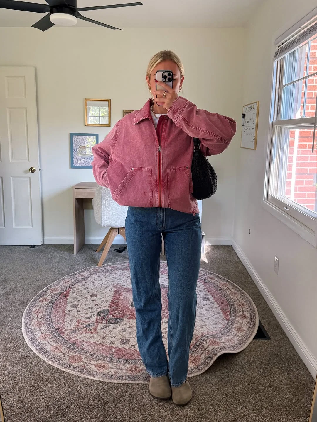 Fall outfits ideas 2026 Dusty Pink Denim Jackets With Everyday Blue Jeans