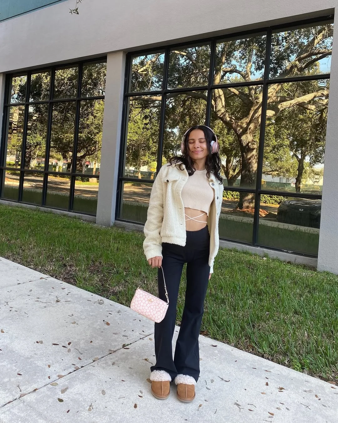 Fall outfits ideas 2026 Soft Neutral Layers With Flared Pants And Cozy Accessories