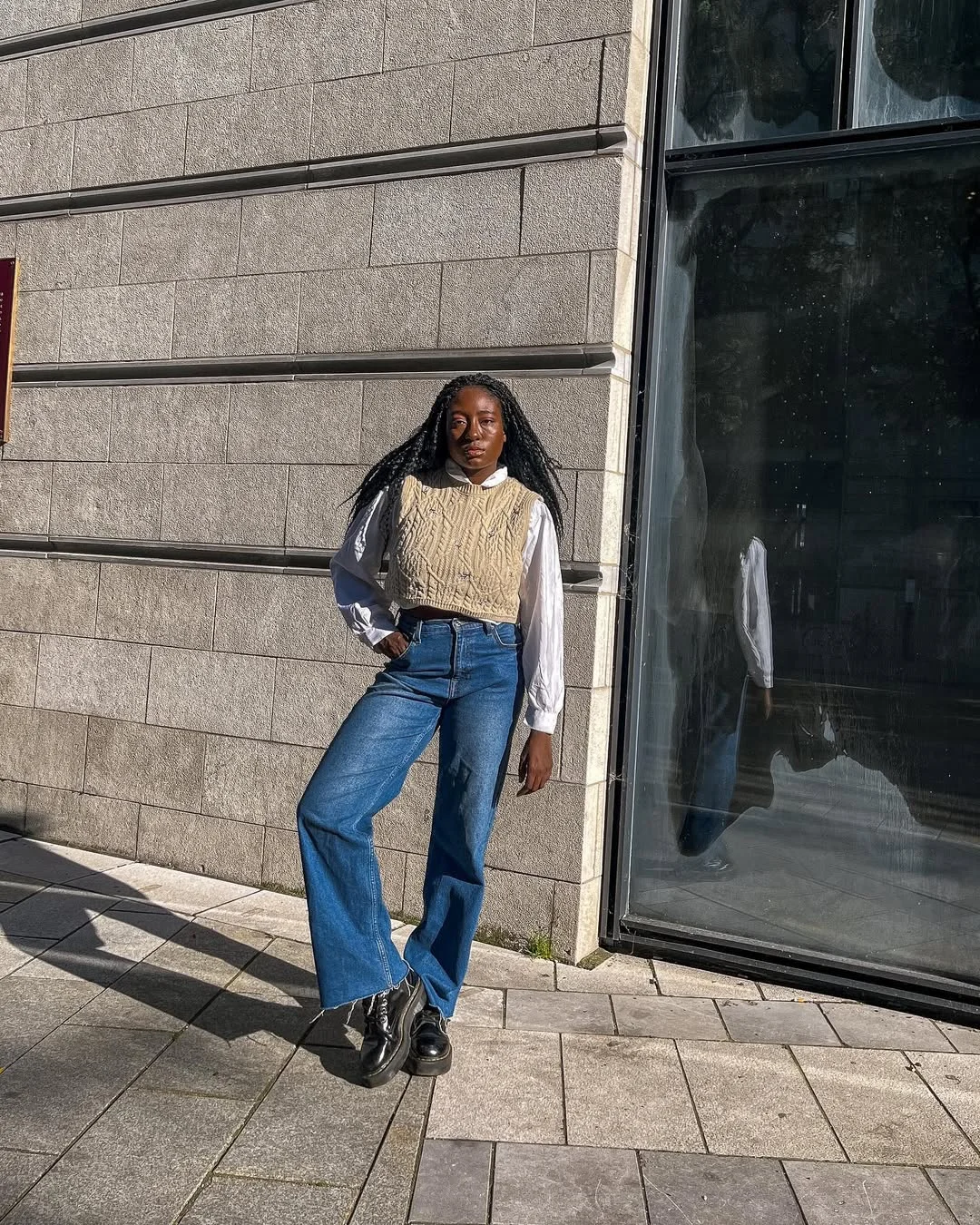 Fall outfits ideas 2026 Classic Knit Vest Styling With Relaxed Denim
