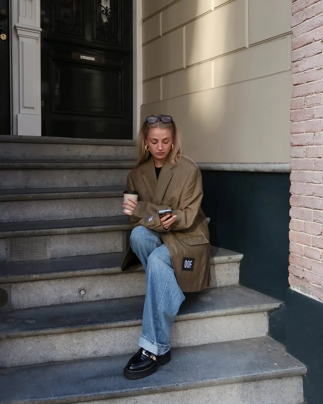 Fall outfits with blazers for women 2026 Olive Oversized Blazers And Relaxed City Layering
