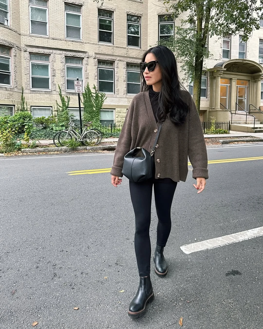 fall outfits with boots and leggings 2026 Relaxed Knit Layers with Chelsea Boots