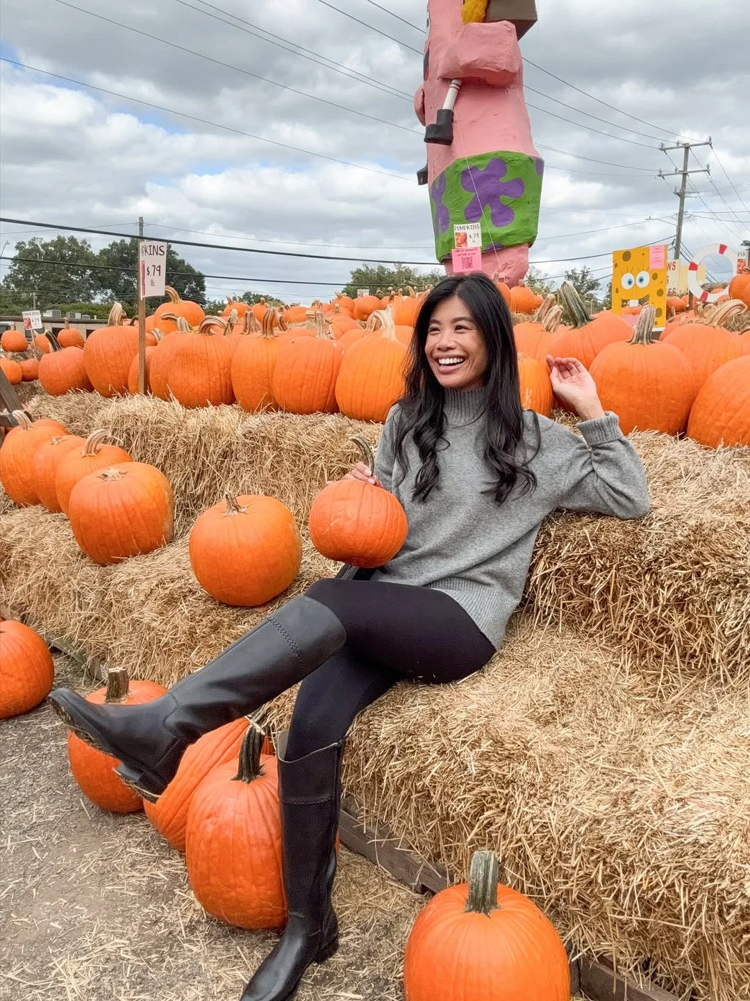 fall outfits with boots and leggings 2026 Classic Pumpkin Patch Style with Riding Boots