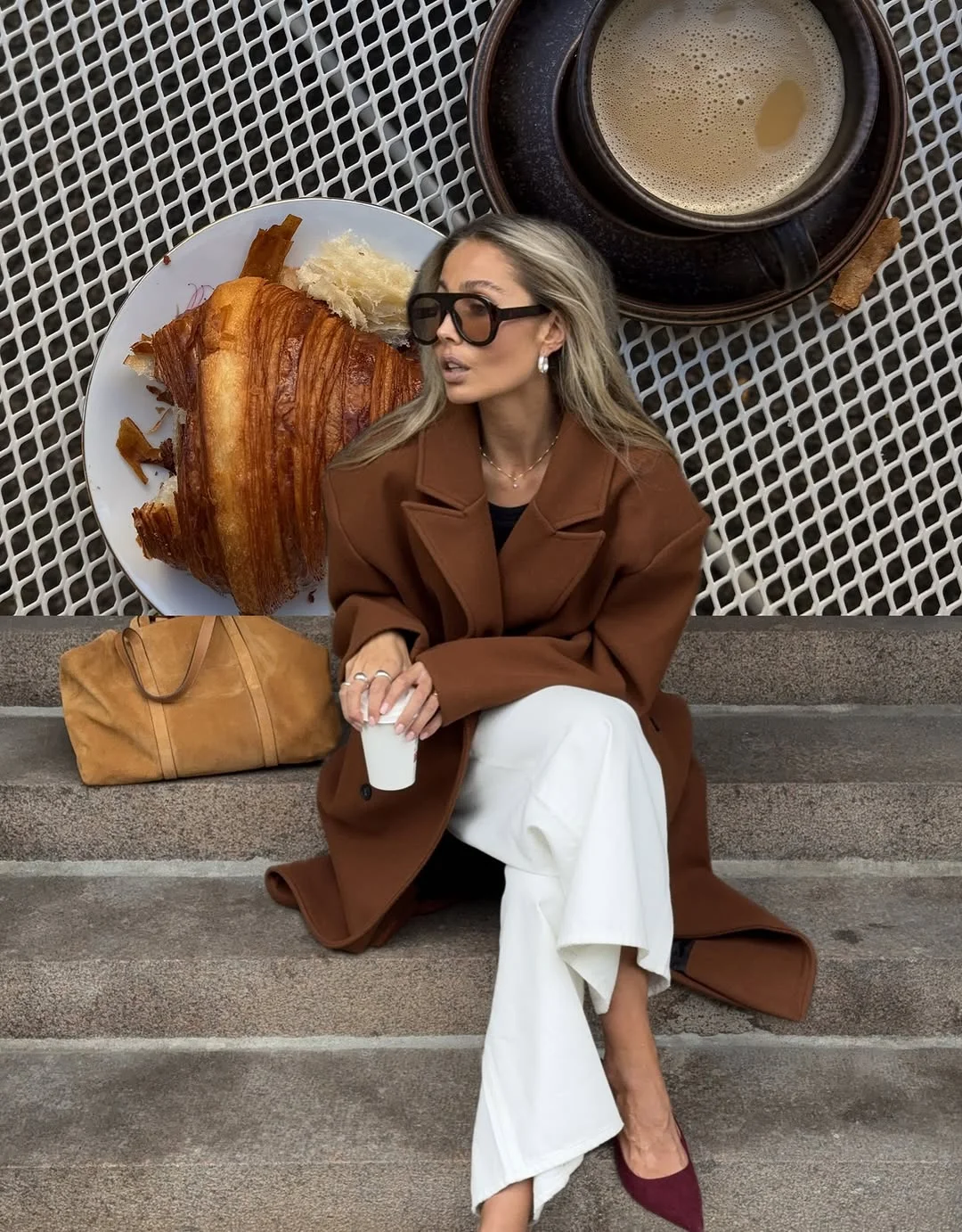 fall outfits with coat 2026 Rich Cinnamon Layers That Make Coffee Runs Feel Effortlessly Chic