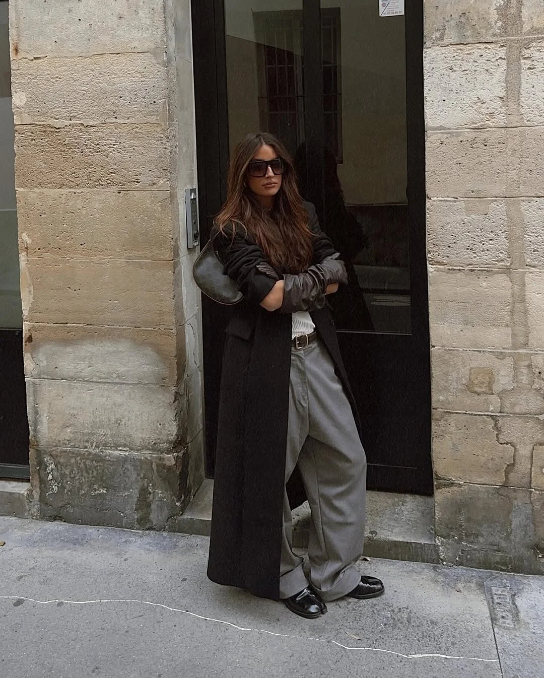fall outfits with coat 2026 Relaxed Dark Tailoring With Quiet European Street Style