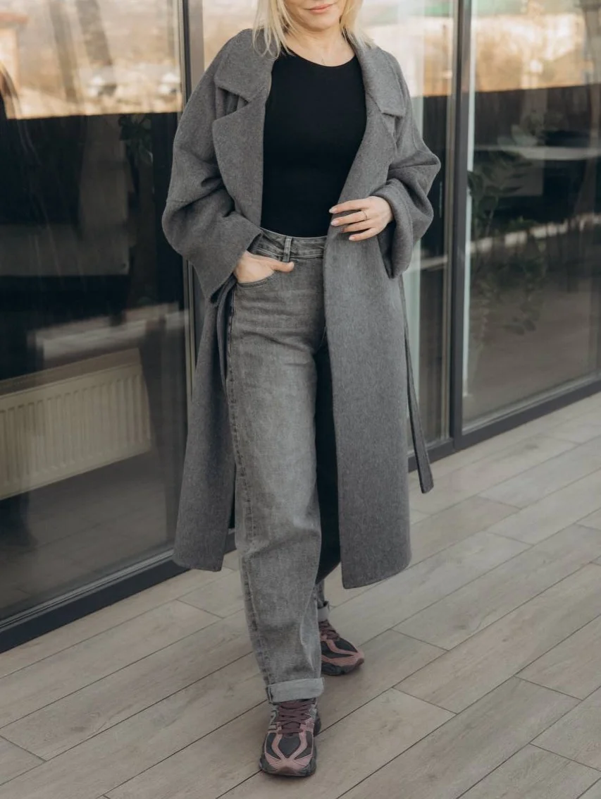 fall outfits with jeans and sneakers 2026 Gray Layers That Feel Sophisticated Without Trying Too Hard