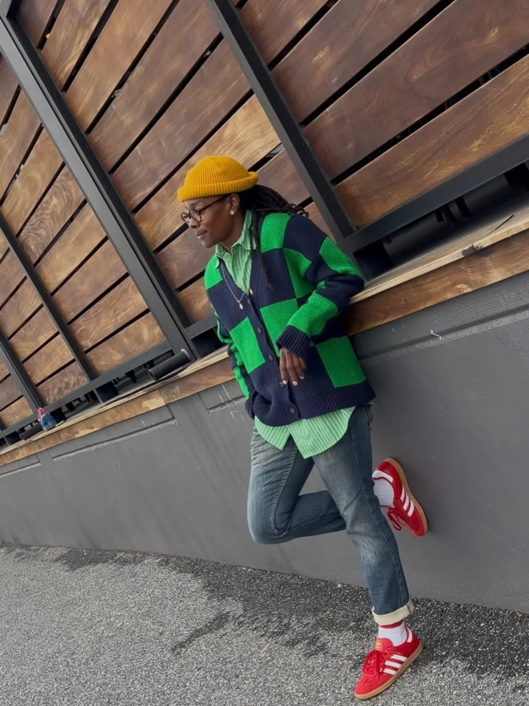 fall outfits with jeans and sneakers 2026 Bold Color Blocking That Brings Personality to Denim