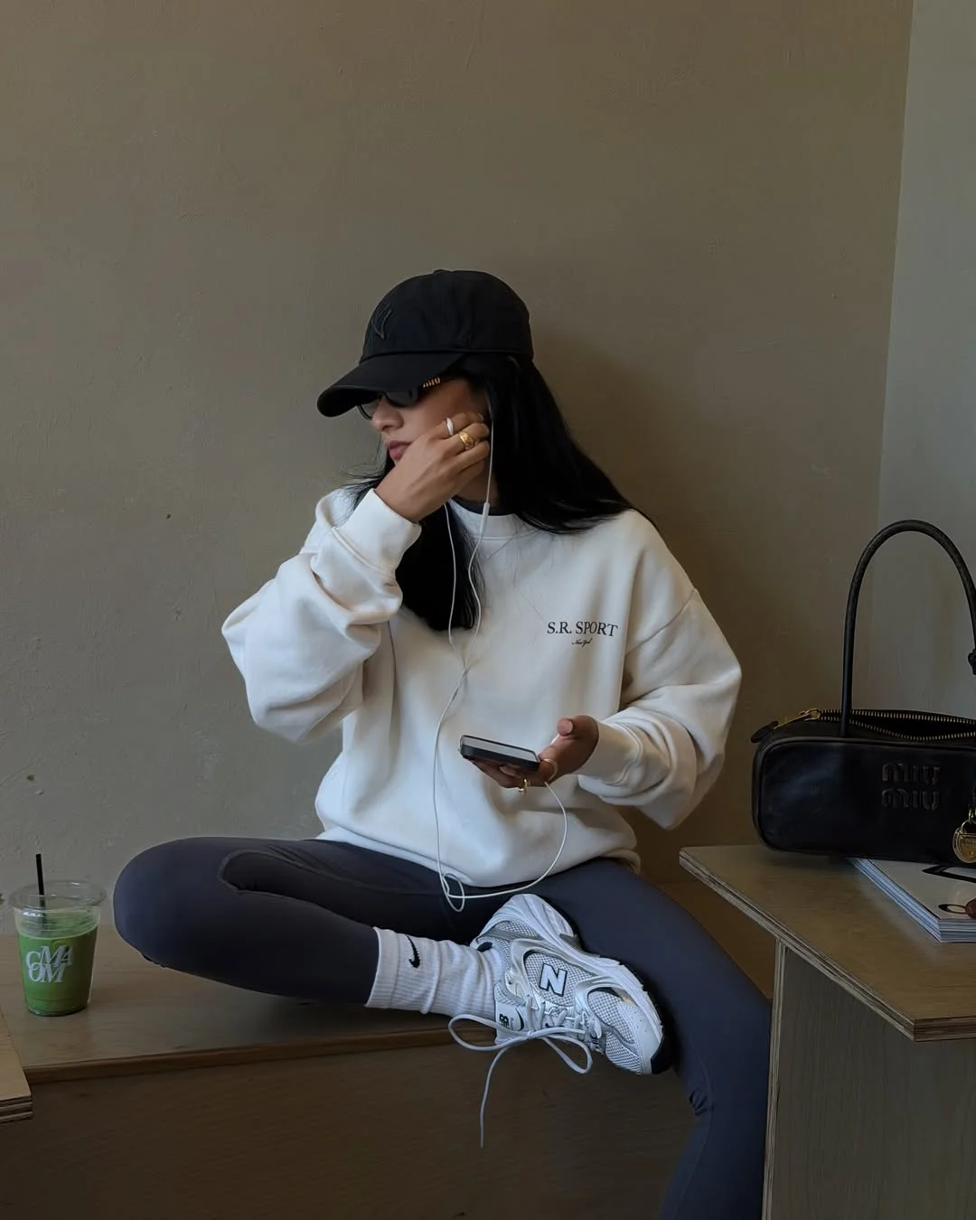 fall outfits with sneakers 2026 Relaxed Coffee Run Style With Classic White Sneakers