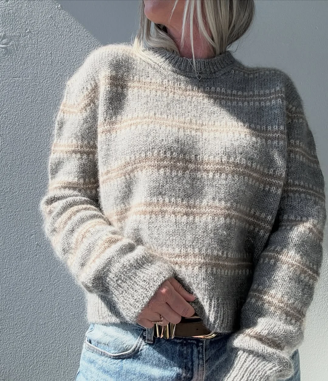 fall outfits with sweater 2026 Classic Heather Gray Sweater With Everyday Denim Appeal