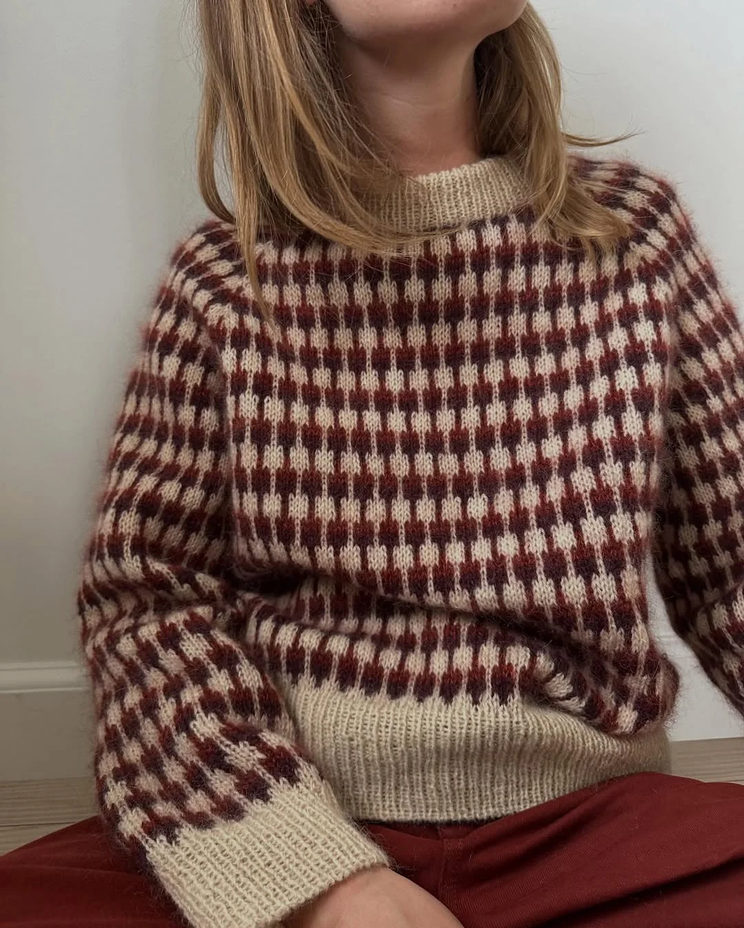 fall outfits with sweater 2026 Burgundy Fair Isle Knit That Celebrates Cozy Autumn Traditions