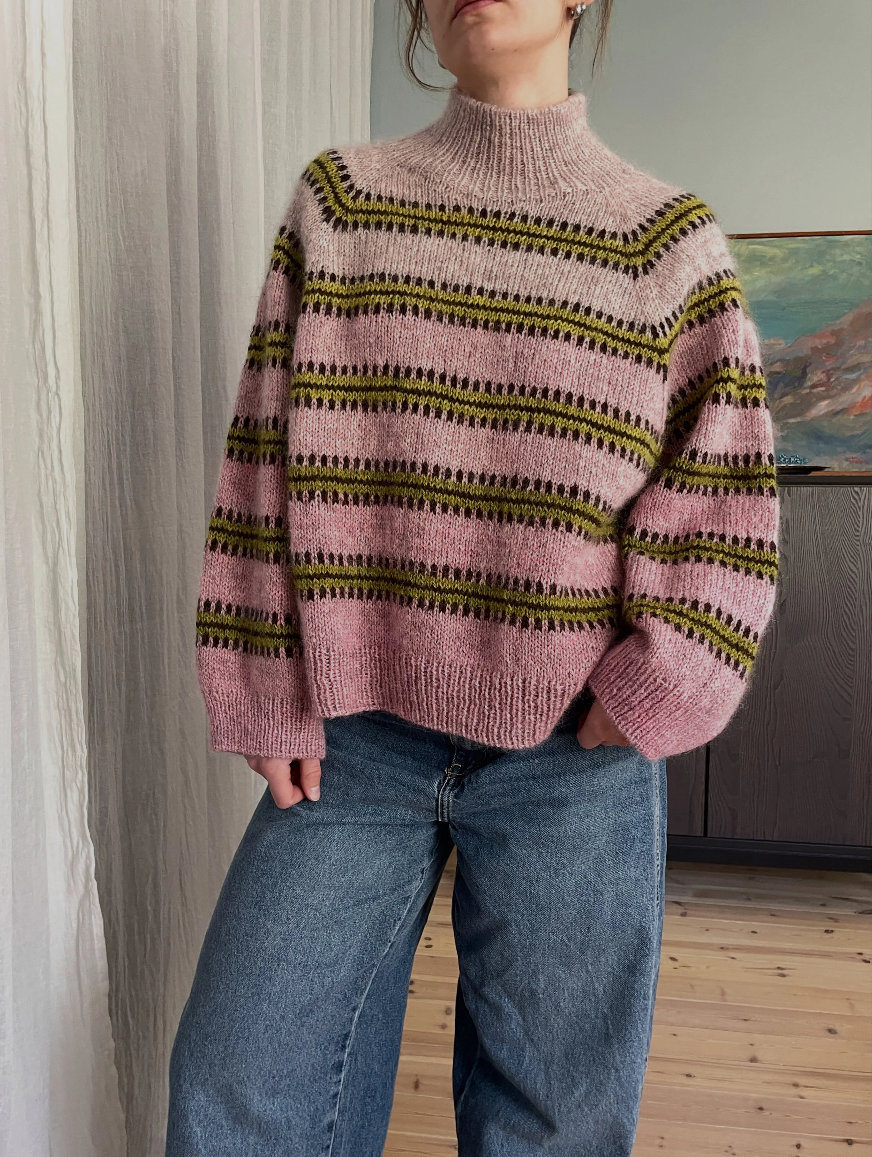 fall outfits with sweater 2026 Soft Pink Striped Sweater That Makes Everyday Denim Feel Fresh