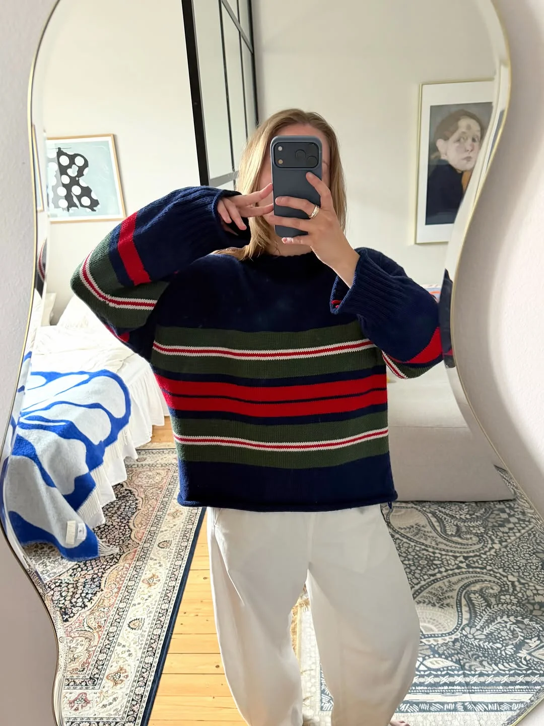 fall outfits with sweater 2026 Classic Rugby Stripe Sweater With Modern Collegiate Charm