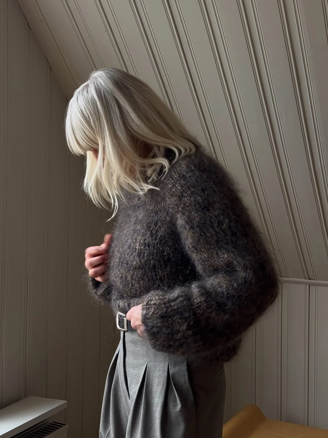 fall outfits with sweater 2026 Soft Mohair Sweater Styled With Tailored Elegance