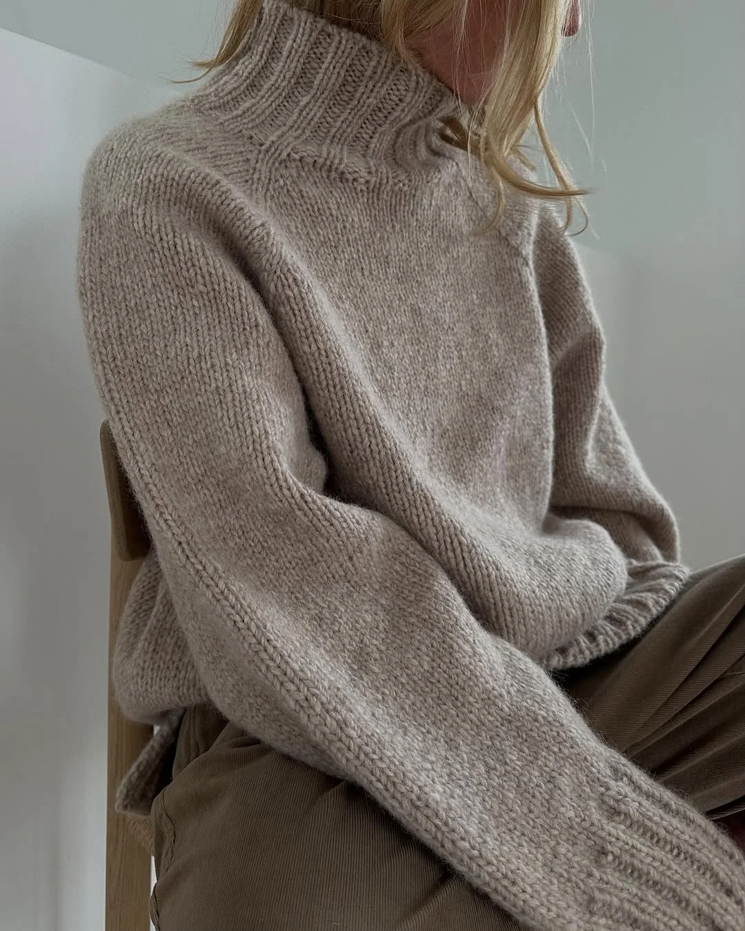 fall outfits with sweater 2026 Minimal Taupe Sweater That Defines Quiet Luxury