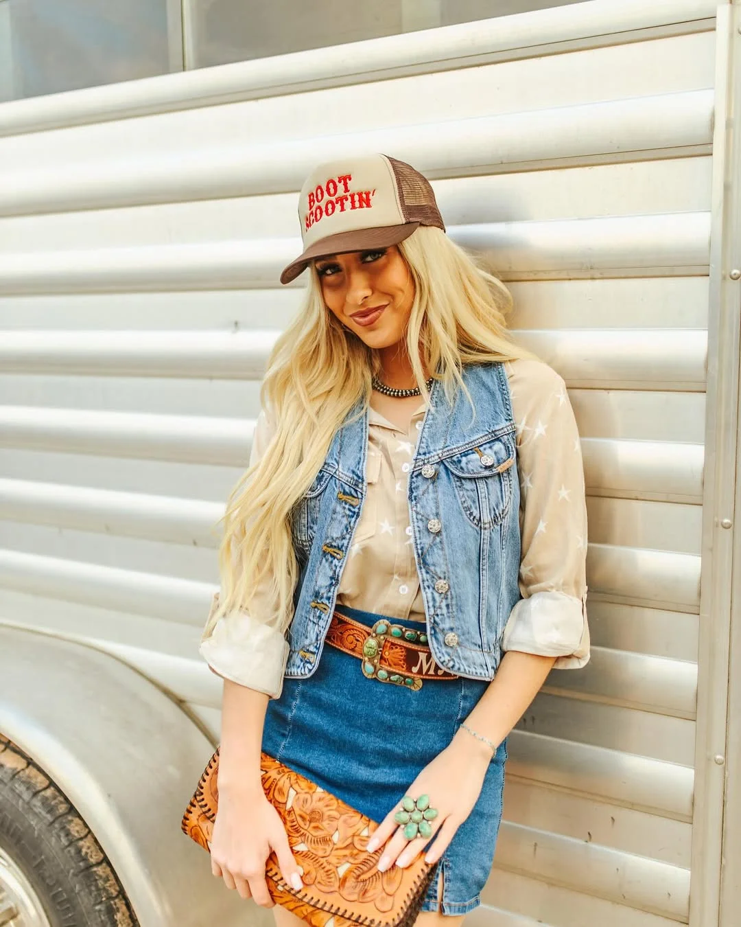 fall outfits with vests 2026 Western Denim Vest with a Playful Autumn Twist