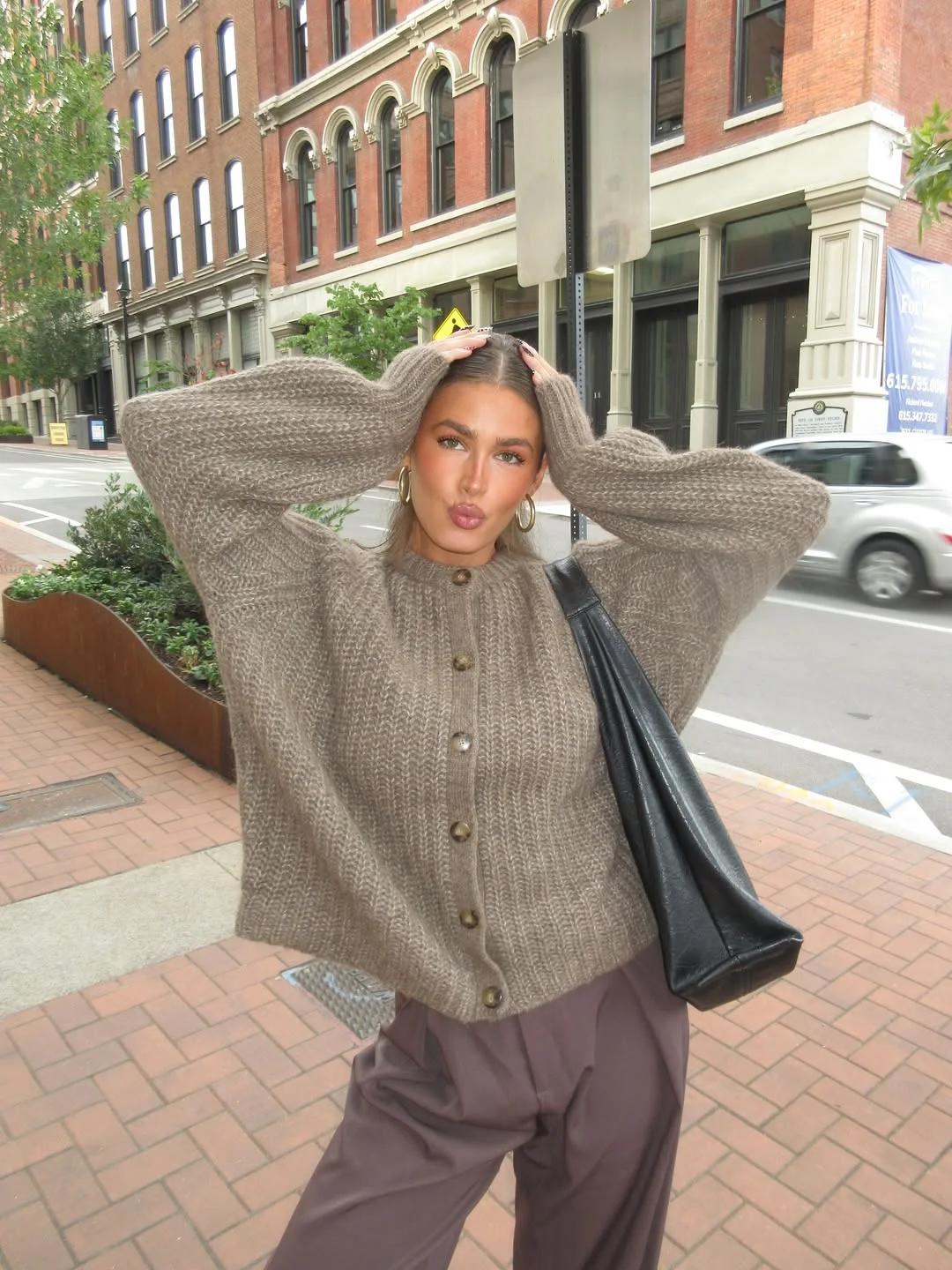 fall street style NYC outfits 2026 Oversized Knitwear And Soft Downtown Comfort