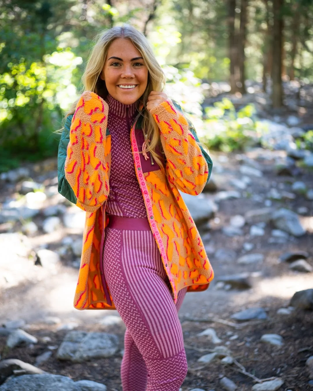 fall travel wardrobe for women 2026 Bold Outdoor Layers That Brighten Every Mountain Escape