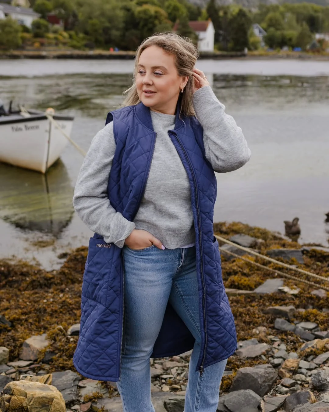 fall vest outfits for women 2026 Long Quilted Vest for Breezy Coastal Days