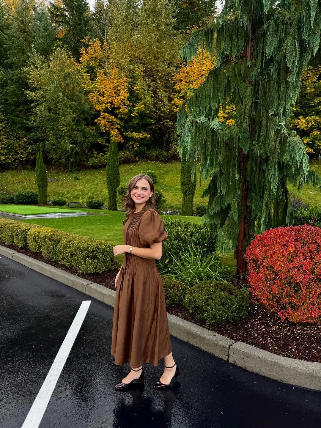 fall wedding guest dress 2026 Chocolate Brown Dresses Are Becoming Fall’s Quiet Luxury Staple