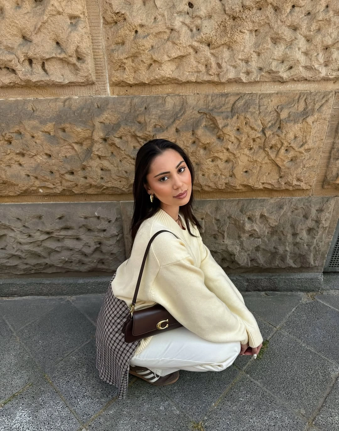 nice fall outfits 2026 Cream Knit And Soft Plaid Layers For Effortless Everyday Elegance
