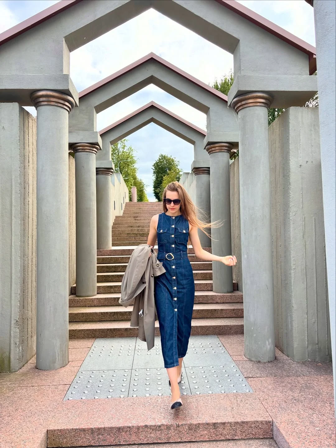 Summer to fall outfits 2026 Structured Denim Midi Dresses Make Transitional Dressing Feel Effortless