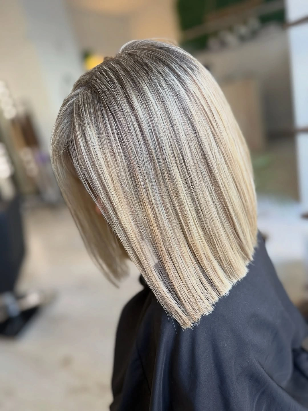 babylights hair ideas Precision Blonde Bob with Ultra-Fine Babylights
