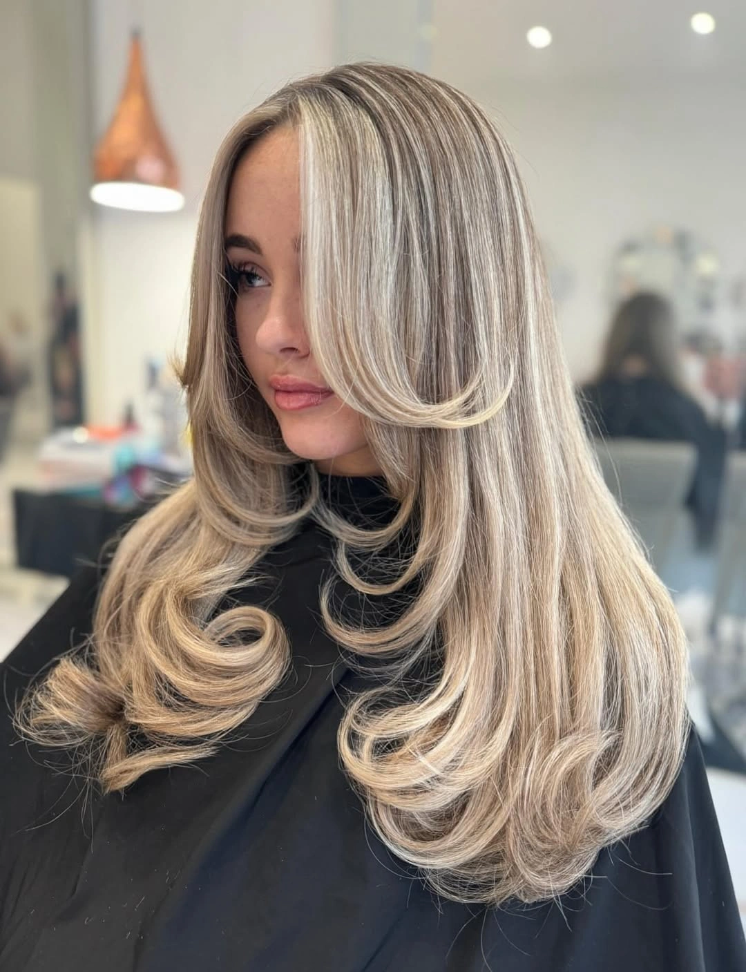 babylights hair ideas Luxury Beige Blonde Babylights with Voluminous Layers