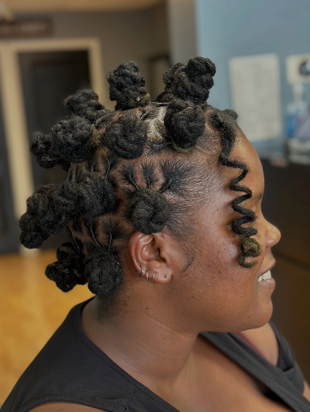 bantu knots hairstyles Voluminous Natural Bantu Knots with Playful Defined Curls