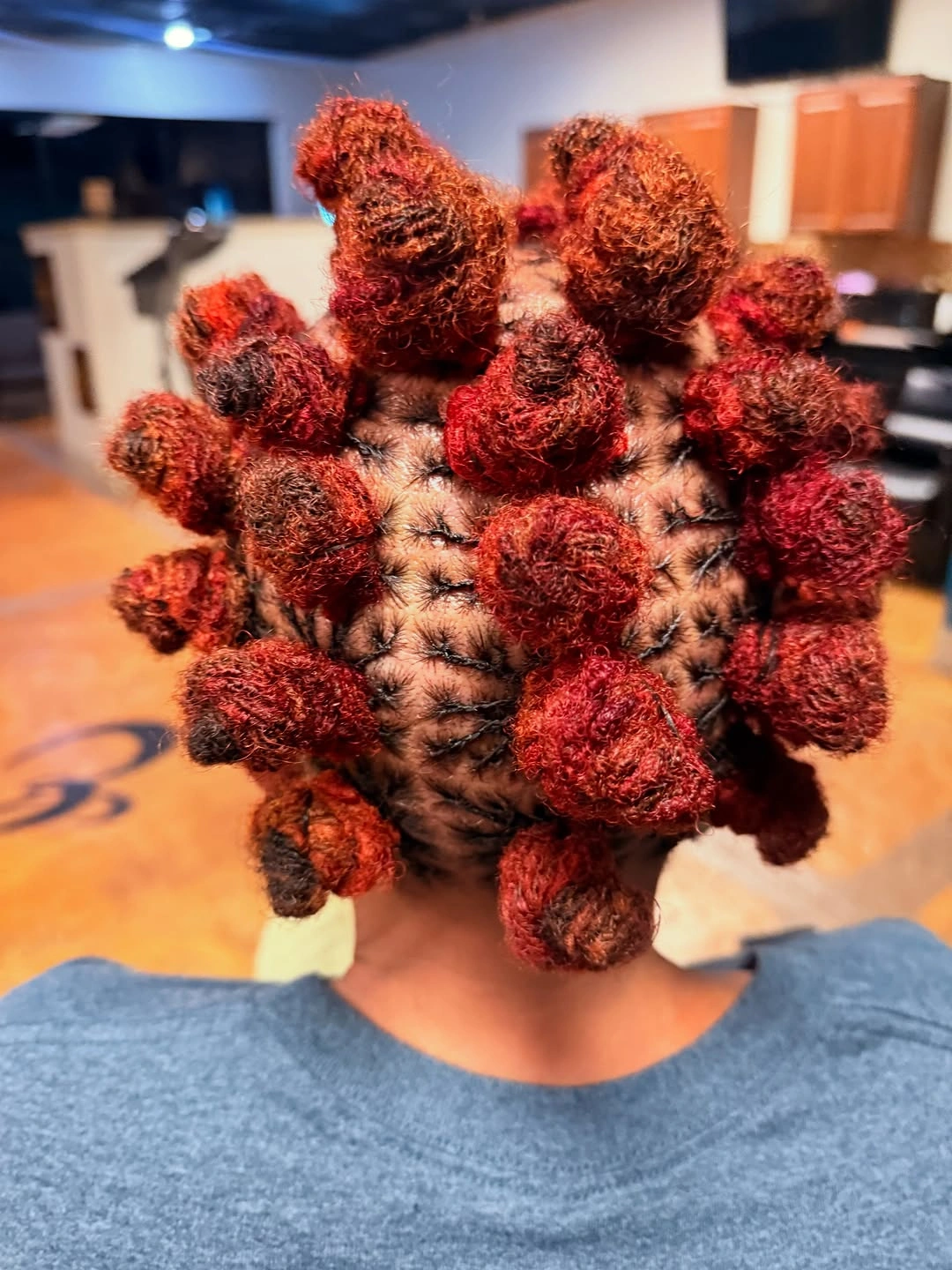 bantu knots hairstyles Rich Auburn Knots That Let Color Become the Star