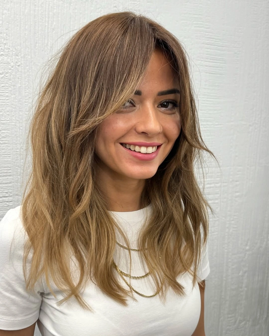 beige blond hair color Soft Layered Beige Blonde with Lived-In Dimension