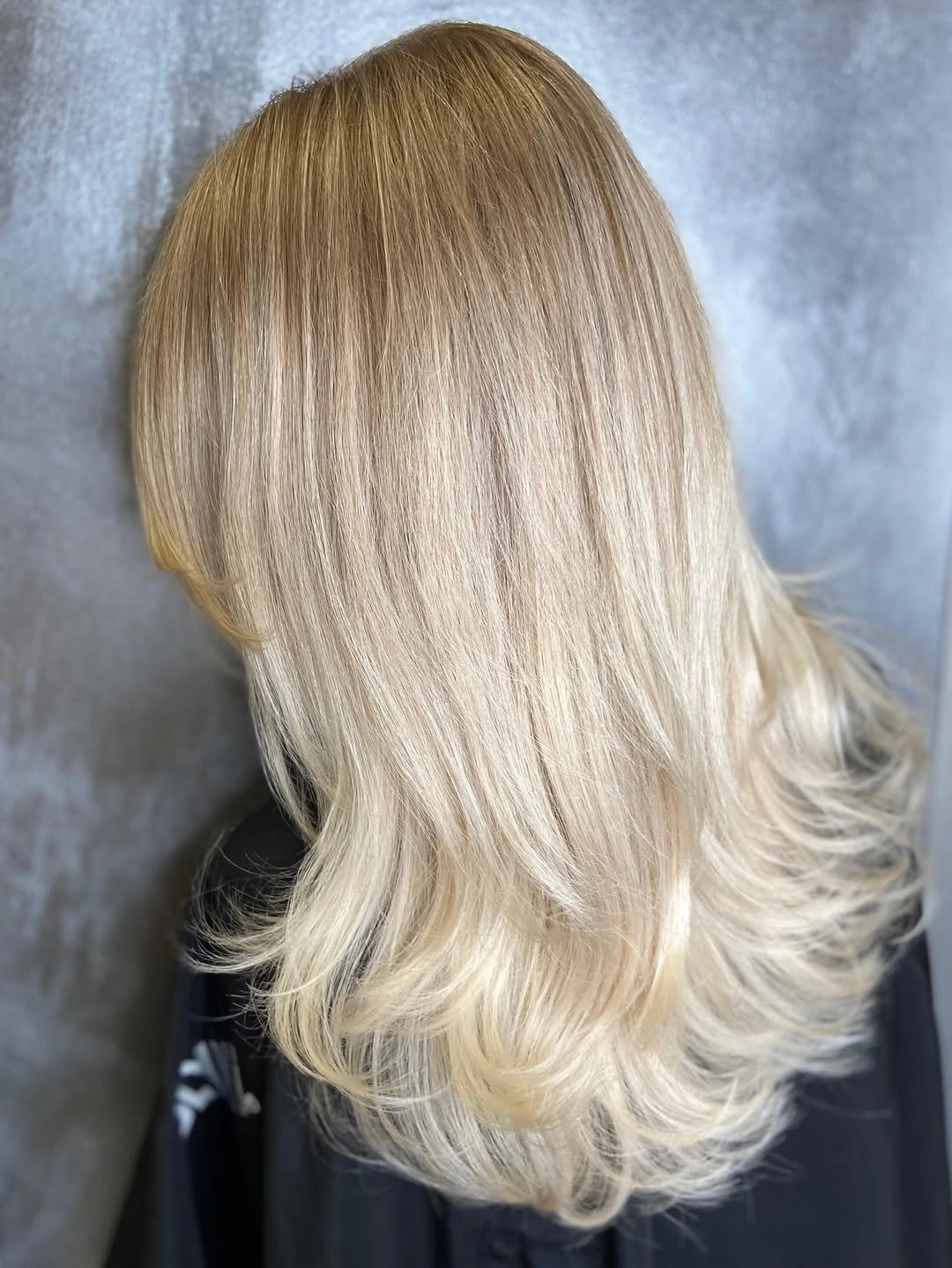 beige blond hair color Silky Beige Blonde Layers with a Luminous Pearl Finish