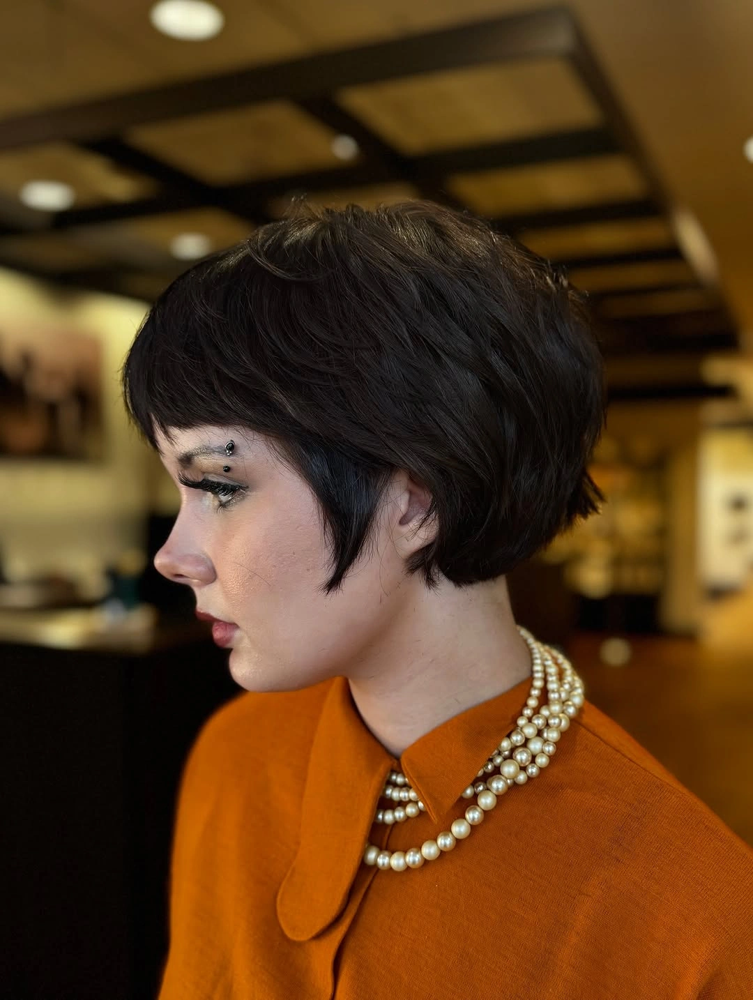 bixie haircut Soft Espresso Bixie with Elegant Volume