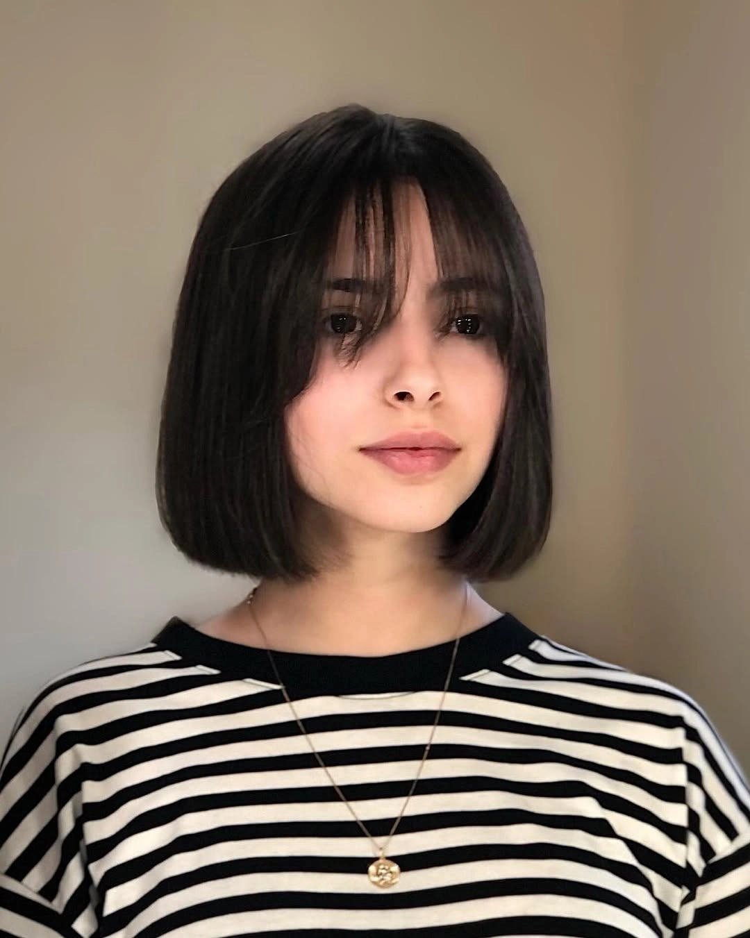 bobbed haircut for women French Inspired Bob With Wispy Curtain Bangs