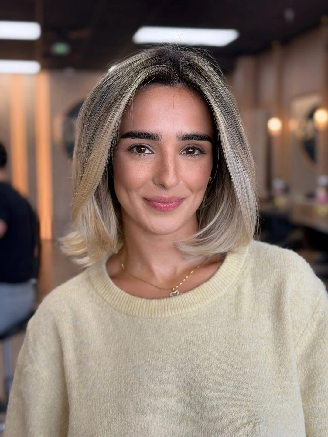 bobbed haircut for women Bright Blonde Bob With Softly Flipped Ends