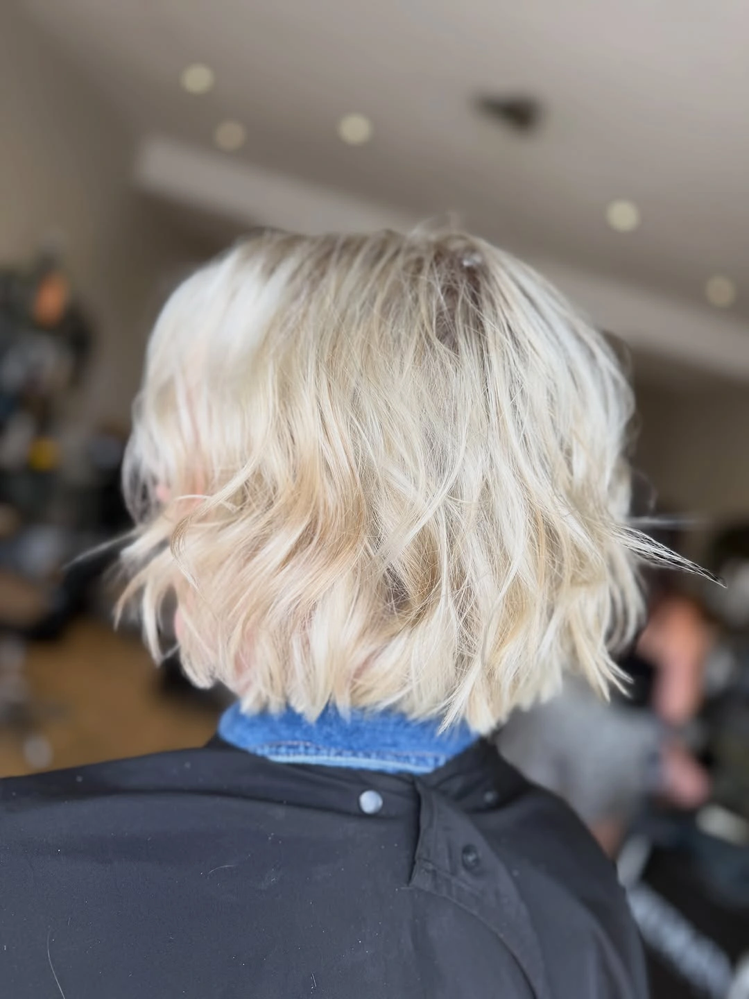 body waves hairstyle Airy Platinum Waves That Make a Classic Bob Feel Modern
