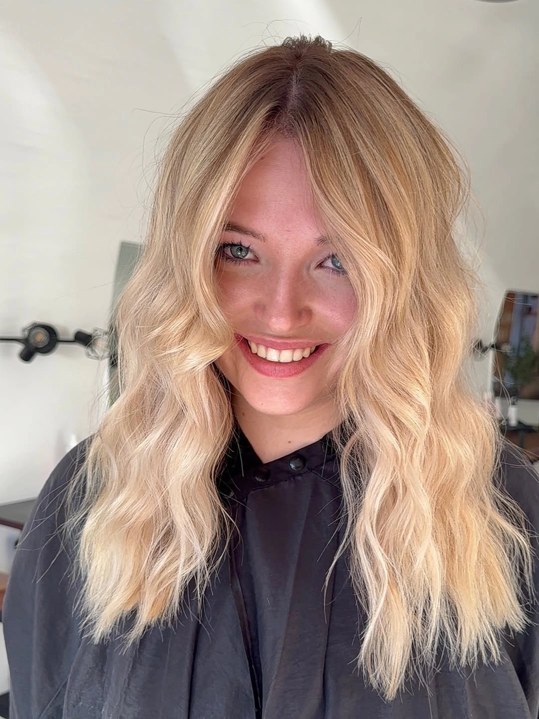 body waves hairstyle Soft Face-Framing Blonde Waves With Everyday Elegance