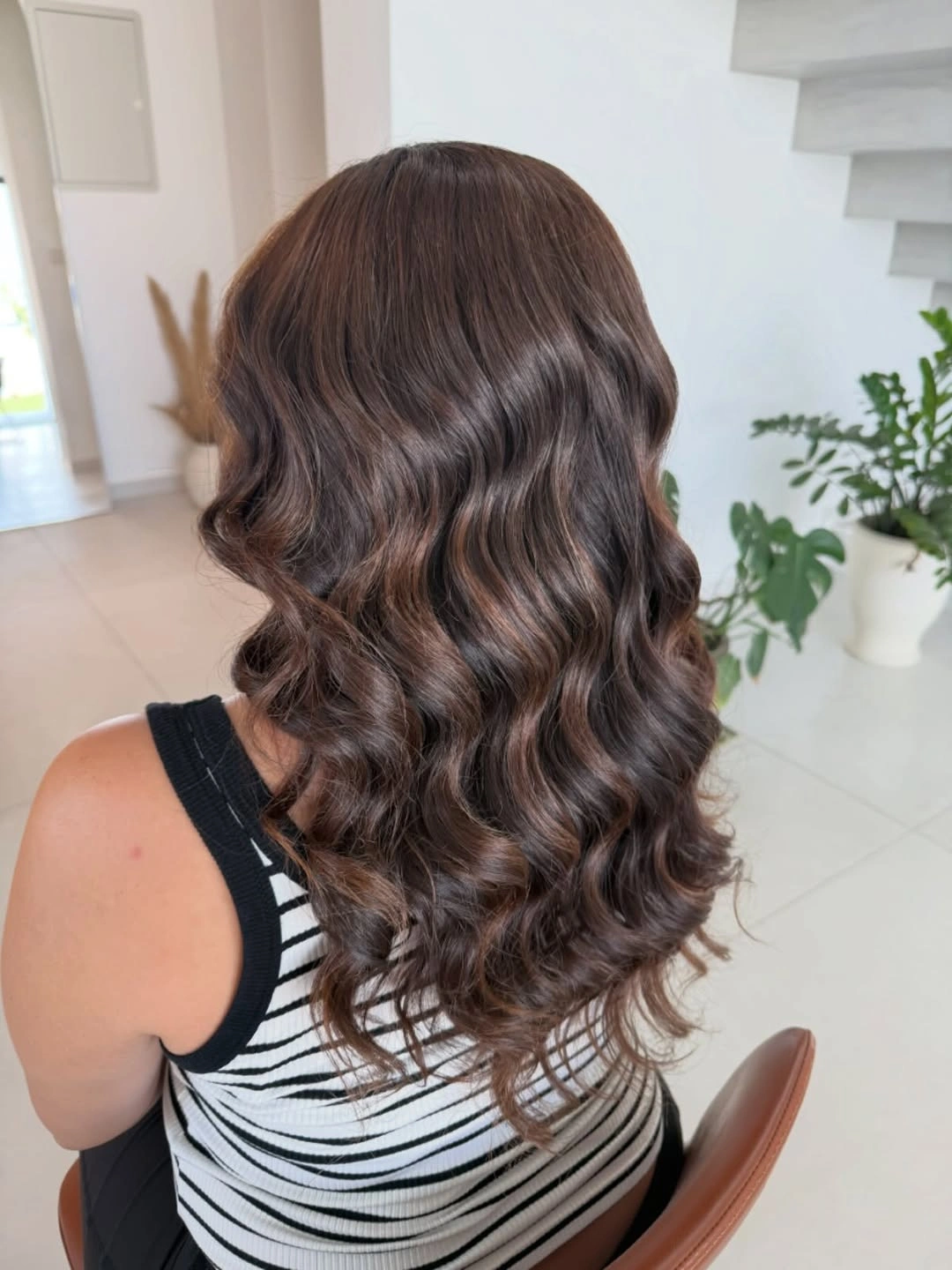 body waves hairstyle Glossy Chocolate Waves With Salon-Level Shine