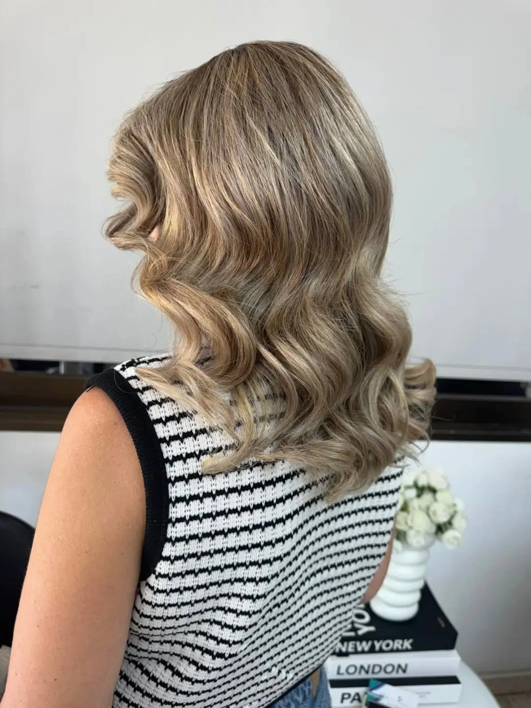 body waves hairstyle Luxurious Ash Blonde Waves With Classic Glamour
