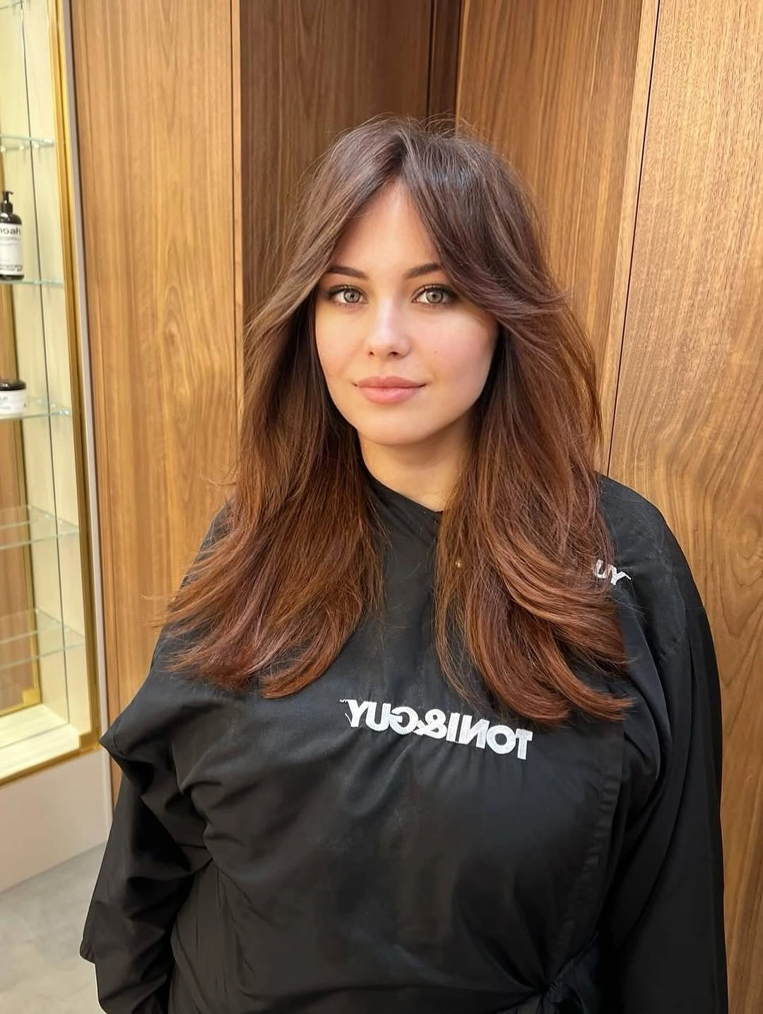 chestnut brown hair color Soft Chestnut Layers With A Center Curtain Shape