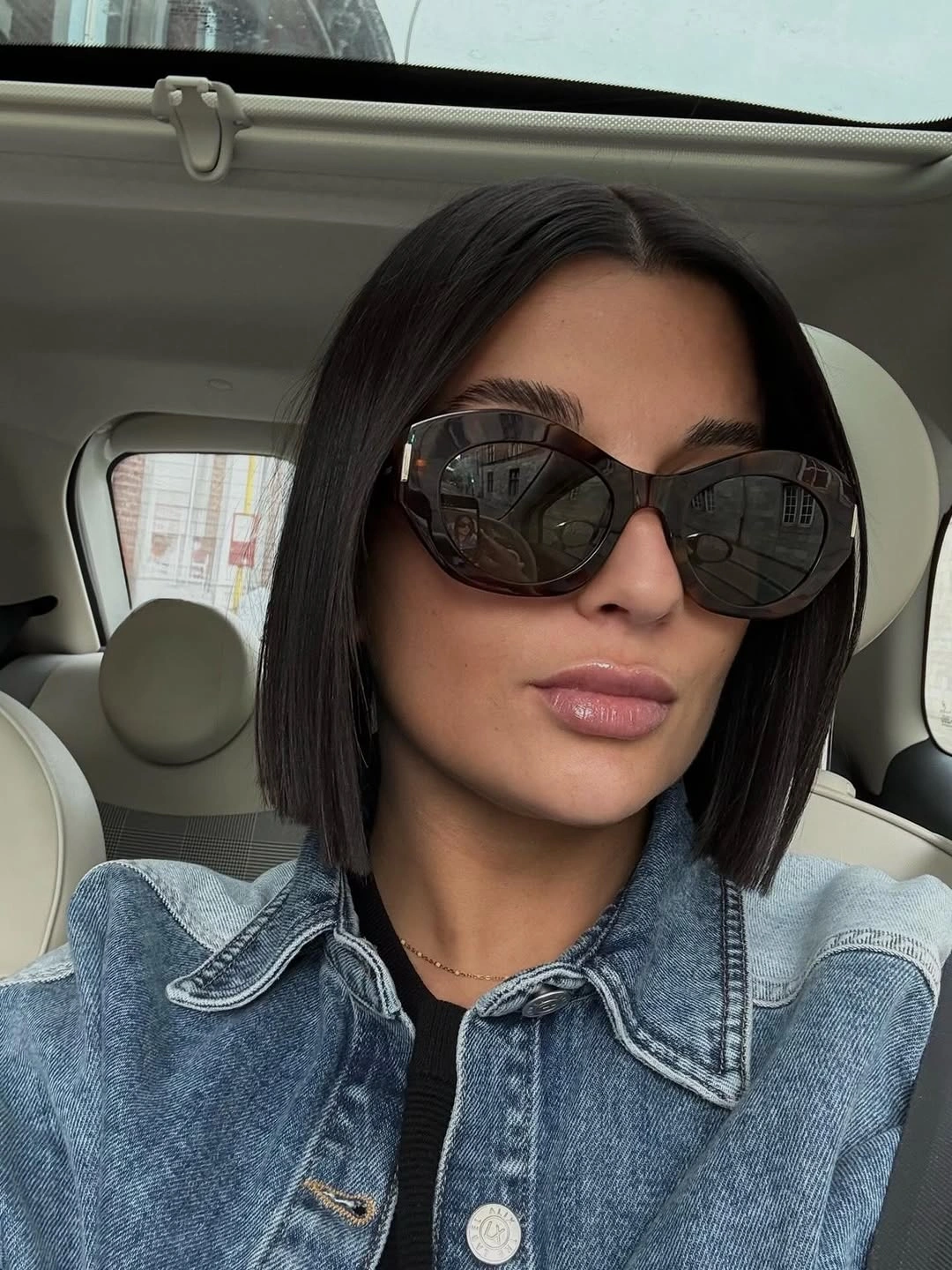 dimensional brunette hair color Straight Dark Brunette Bob With Center Part